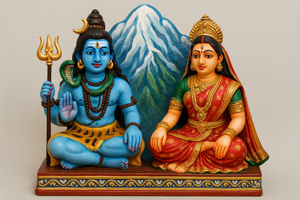 Kailangiri Set, golu dolls for navaratri, shiv parvati